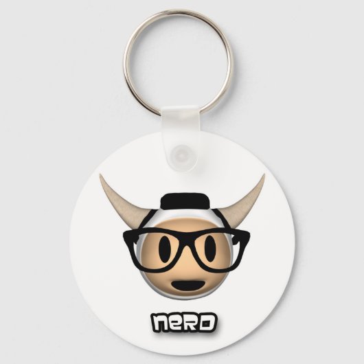 Sherman the Alaskan Koe Nerd Sleutelhanger (Voorkant)