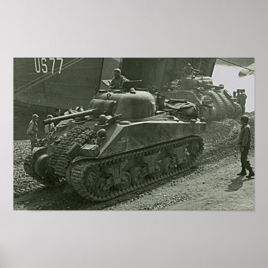 Shermans in Anzio Poster (Voorkant)