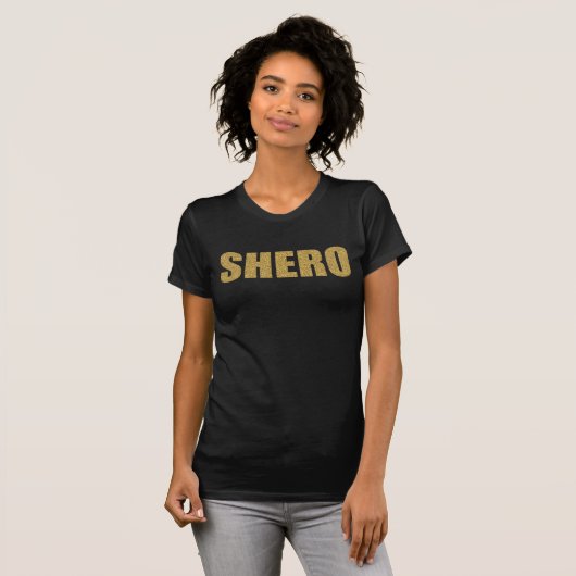 SHERO BLACK T-SHIRT (Voorkant volledig)
