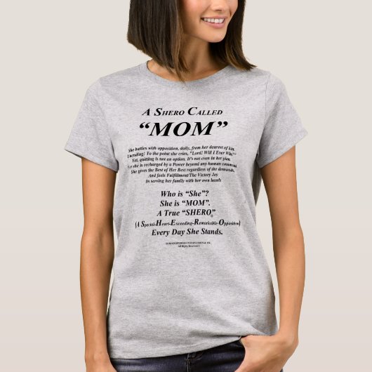 "Shero Ma" Gray T-Shirt (Voorkant)