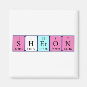 Sheron Periodic table Name magnet Magneet