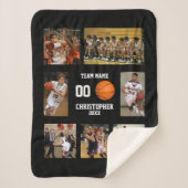 Sherpa Basket-ball 7 photo collage polaire couverture (Devant)