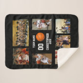 Sherpa Basket-ball 7 photo collage polaire couverture (Devant (Horizontal))