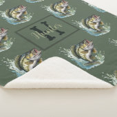 Sherpa Basse Pêche Bébé Nom Couverture (3/4)