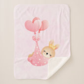 Sherpa Bébé mignon dans une couverture de coeur (Devant)