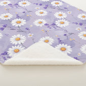 Sherpa Belle couverture à jeter blanche et violette de Da (3/4)