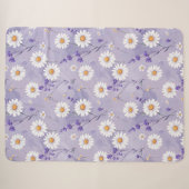 Sherpa Belle couverture à jeter blanche et violette de Da (Devant (Horizontal))