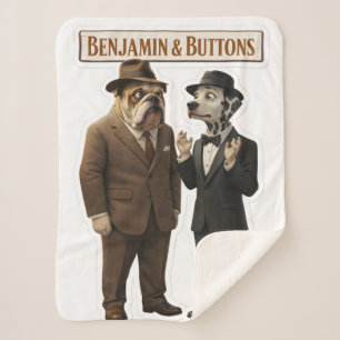 Sherpa Benjamin et boutons couverture en laine polaire du