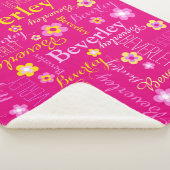 Sherpa Beverley jaune rose filles nom florale couverture (3/4)