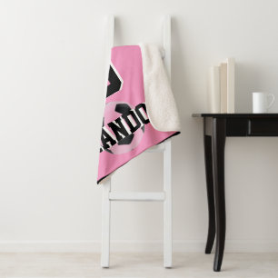 Sherpa Blanke Voetbal roze wit zwart liefde sport Deken