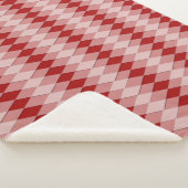 Sherpa Blanket - Argyle Pattern in het rood Sherpa Deken (3/4)