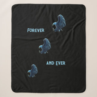 Sherpa Blanket Bald Eagle Heart Forever and Ever 2 Deken