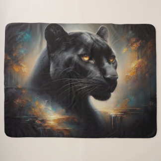 Sherpa Blanket Black Panther Large Deken