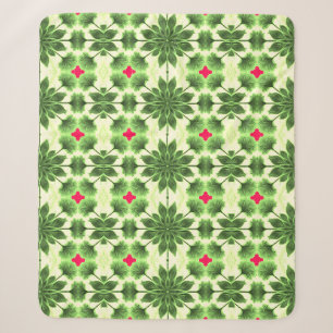 Sherpa Blanket Een elegant groen rood stofpatroon Deken