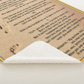 Sherpa Blanket Footprint in het zand  Sherpa Deken (3/4)