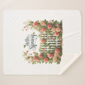 Sherpa Blanket-Hello Spring Floral Sherpa Blanket Sherpa Deken (Voorkant (horizontaal))