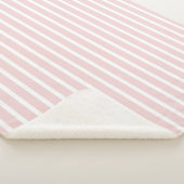 Sherpa Blanket (Large) - Pink Stripe Pattern Deken (3/4)