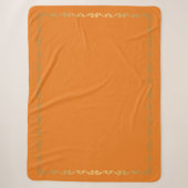 Sherpa Blanket-Large-Tumeric & Gold Scroll Print Deken (Voorkant)