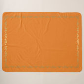 Sherpa Blanket-Large-Tumeric & Gold Scroll Print Deken (Voorkant (horizontaal))