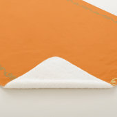 Sherpa Blanket-Large-Tumeric & Gold Scroll Print Sherpa Deken (3/4)