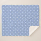 Sherpa Blanket (Medium) - Blue Dots Pattern Deken (Voorkant (horizontaal))
