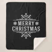 Sherpa Blanket-Merry Kerstmis Sherpa Deken (Voorkant)