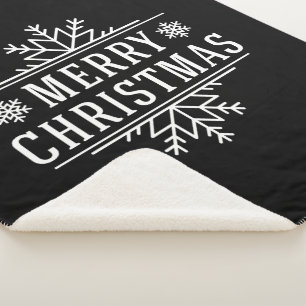 Sherpa Blanket-Merry Kerstmis Sherpa Deken