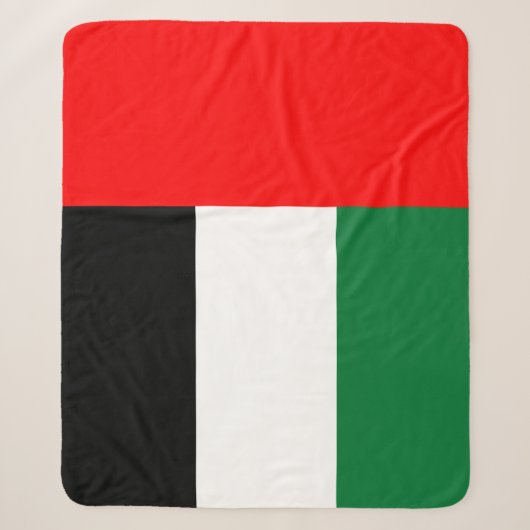 Sherpa Blanket met vlag van de Verenigde Arabische Deken (Voorkant)