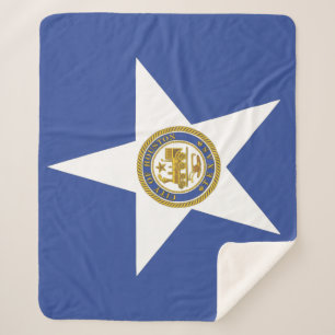Sherpa Blanket met vlag van Houston Deken