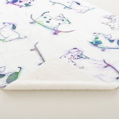 Sherpa Blanket ScruffyMug original Skateboard-hond Deken (3/4)