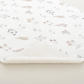 Sherpa Blanket (Small) - Floral Pattern Deken (3/4)