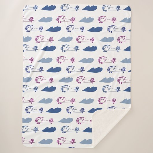 Sherpa Blanket Speelgoed Plane Sherpa Deken (Voorkant)