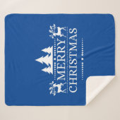 Sherpa Blanket - Vrolijk kerstfeest Sherpa Deken (Voorkant (horizontaal))