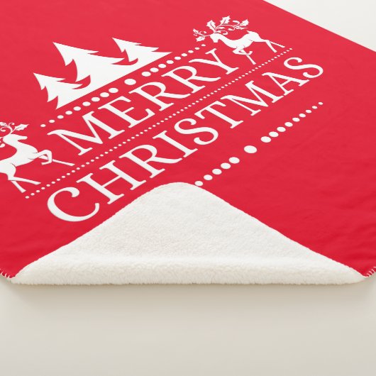 Sherpa Blanket - Vrolijk kerstfeest Sherpa Deken (3/4)