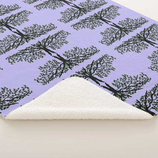 Sherpa Blanket - Willow Grove op Lavendar Sherpa Deken (3/4)