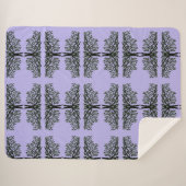 Sherpa Blanket - Willow Grove op Lavendar Sherpa Deken (Voorkant (horizontaal))