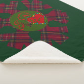 Sherpa Blanket with Plaid Snowflake  (3/4)