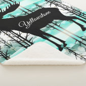 Sherpa Blanket-Yellowstone Moose Sherpa Deken (3/4)