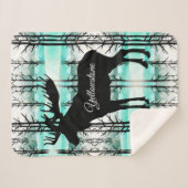 Sherpa Blanket-Yellowstone Moose Sherpa Deken (Voorkant (horizontaal))