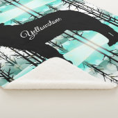 Sherpa Blanket-Yellowstone Wolf Deken (3/4)