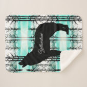 Sherpa Blanket-Yellowstone Wolf Sherpa Deken (Voorkant (horizontaal))