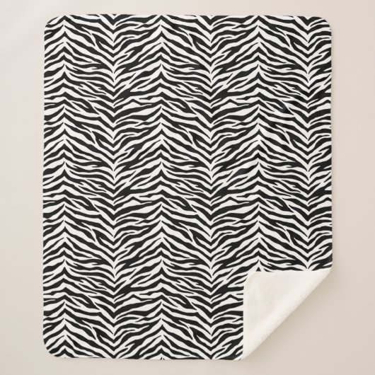 Sherpa Blanket-Zebra Print Sherpa Deken (Voorkant)