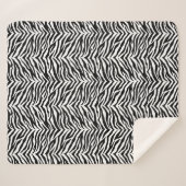 Sherpa Blanket-Zebra Print Sherpa Deken (Voorkant (horizontaal))
