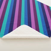 Sherpa Bleu pourpre Turquoise rayures Grand couverture Sh (3/4)