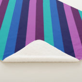 Sherpa Bleu pourpre Turquoise rayures Petite couverture S (3/4)