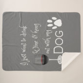 Sherpa Buvez du vin et accrochez-vous avec ma couverture  (Devant (Horizontal))