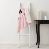 Sherpa Chat adorable | Couverture de chat de viande rose (En situation)