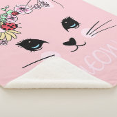 Sherpa Chat adorable | Couverture de chat de viande rose (3/4)