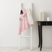 Sherpa Chat adorable | Couverture de chat rose mignonne (En situation)