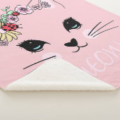 Sherpa Chat adorable | Couverture de chat rose mignonne (3/4)